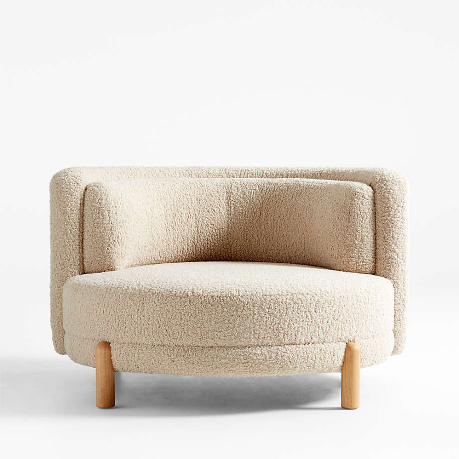 Oversized Sherpa Lounge Chair and a Half